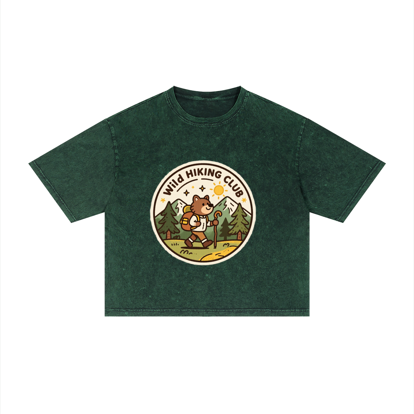 Mineral Wash Boxy Tee | Wild Hiking Club