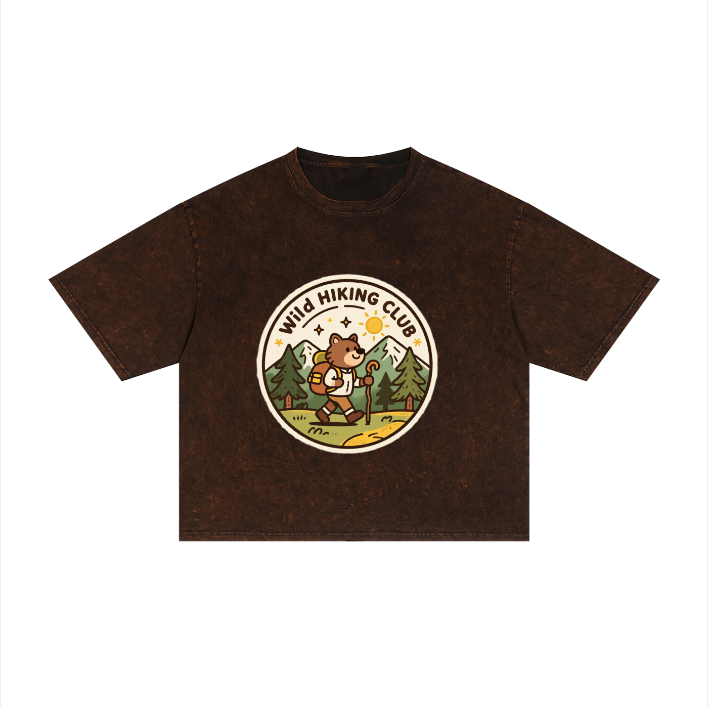Mineral Wash Boxy Tee | Wild Hiking Club
