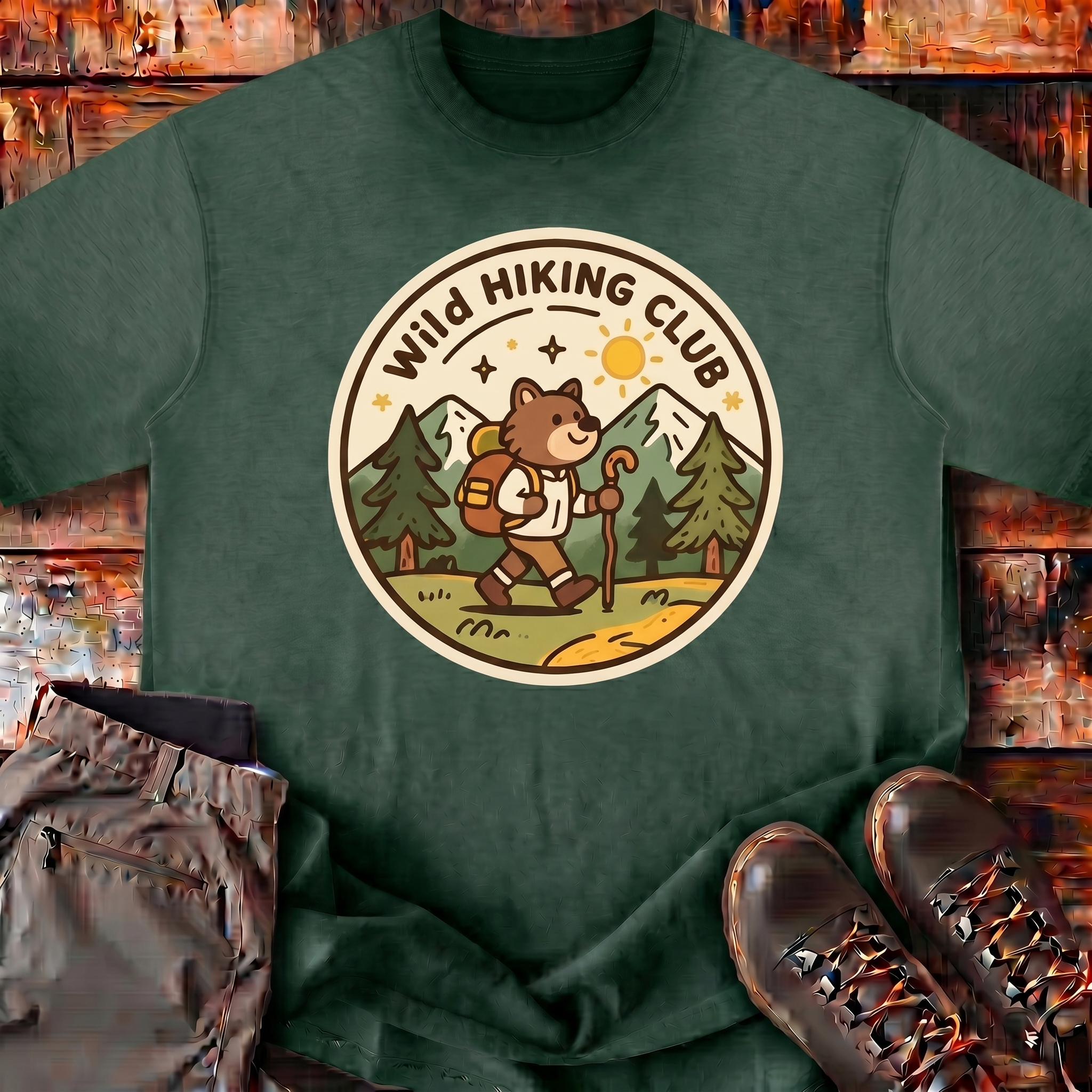 Mineral Wash Boxy Tee | Wild Hiking Club