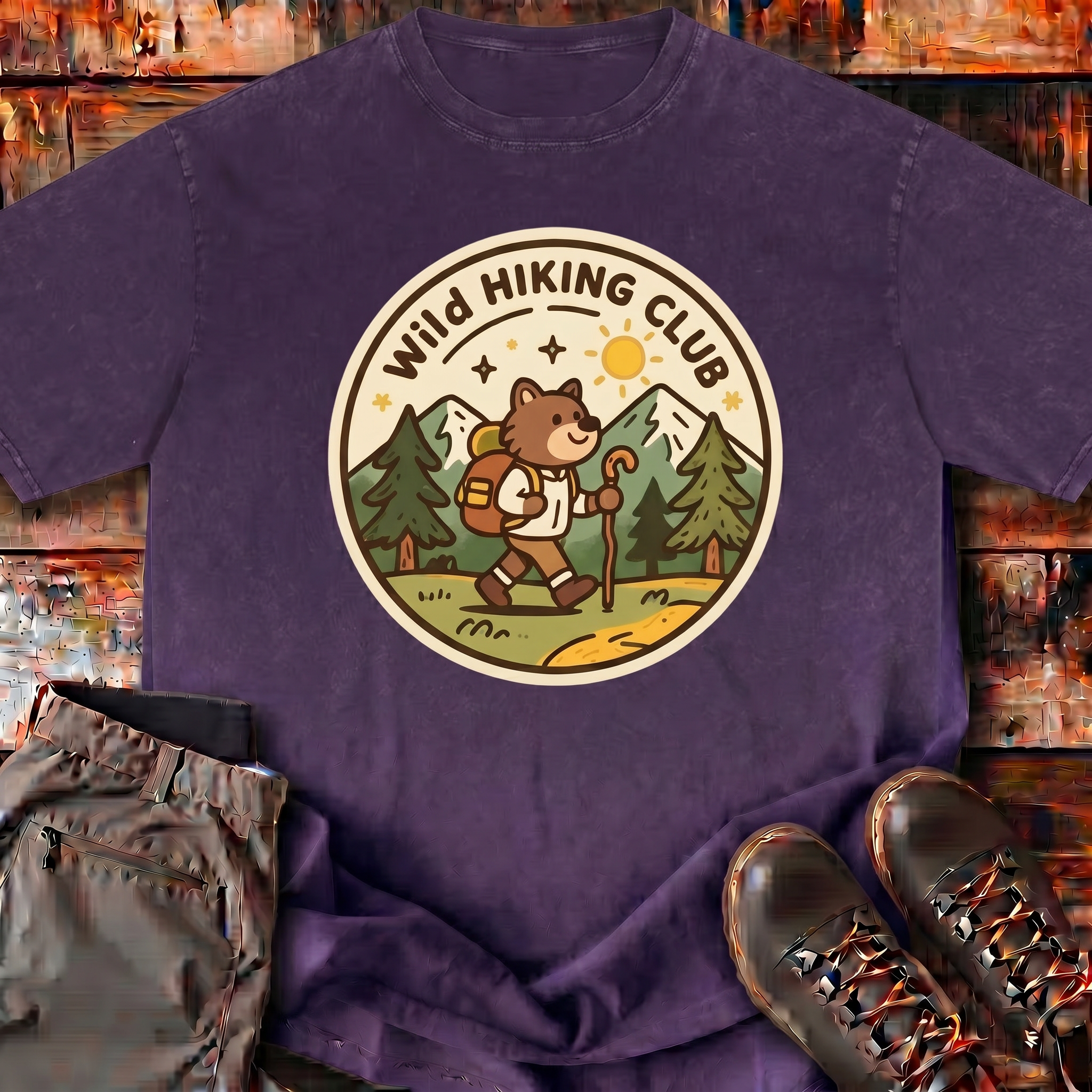 Mineral Wash Boxy Tee | Wild Hiking Club